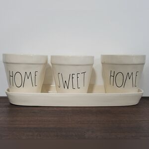 Rae Dunn Home Sweet Home Ceramic Planter Set